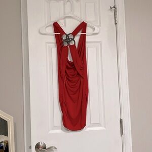 Red hot clubbing halter top